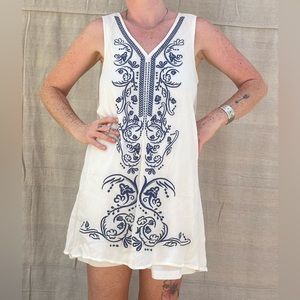 Embroidered Tank Top Dress